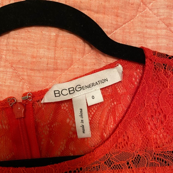 BCBGENERATION Red Ruffle Dress - Picture 4 of 4